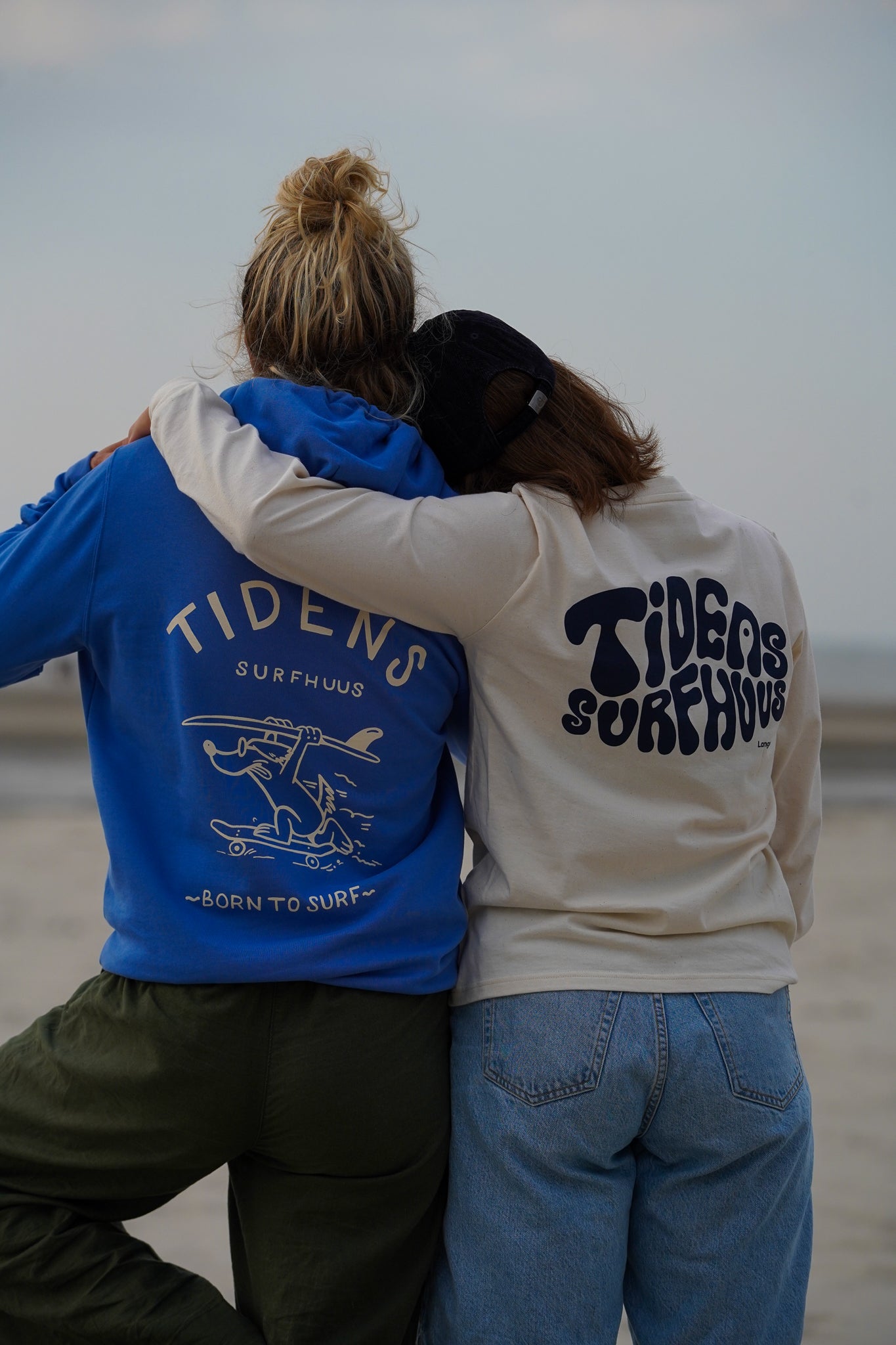 Tidens Hoodie "Born to Surf" blau