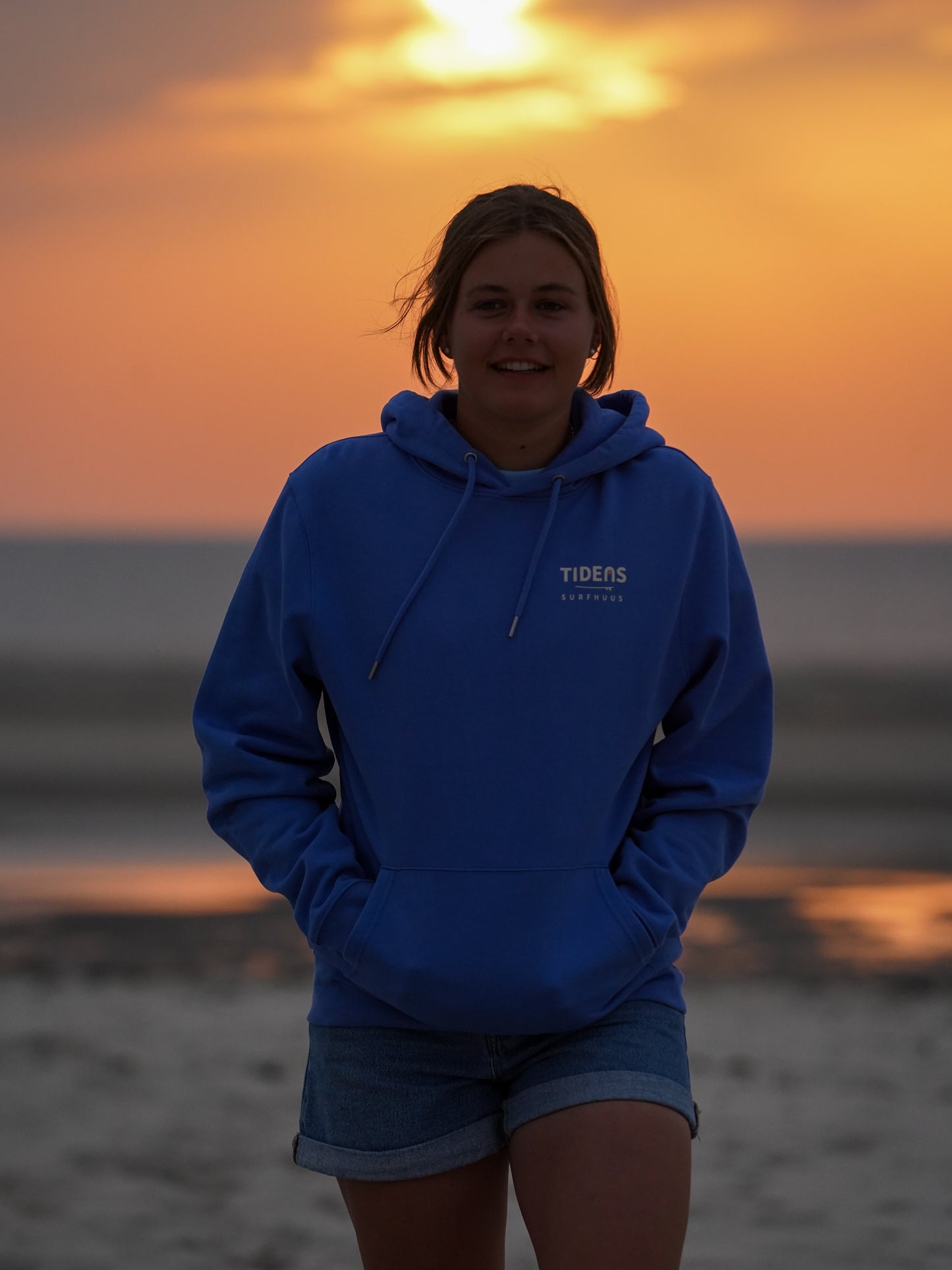 Tidens Hoodie "Born to Surf" blau